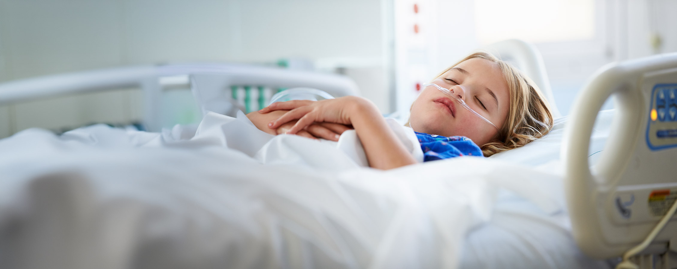 Young girl in hospital