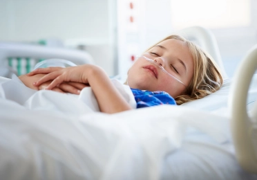 Young girl in hospital