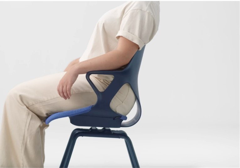 Sitting with arms chair spirometry testing