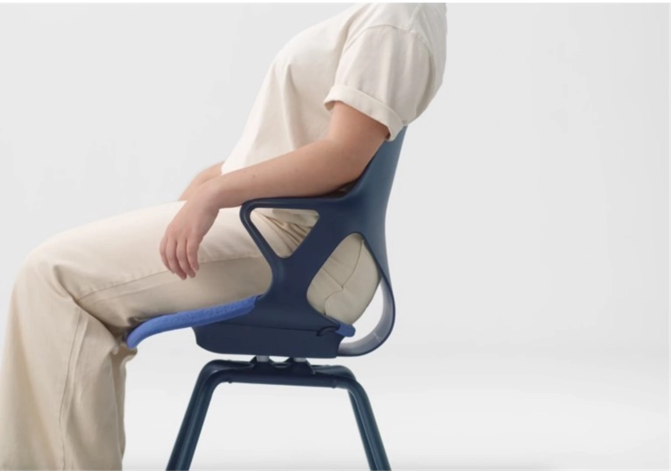 Sitting with arms chair spirometry testing