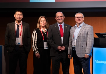Vitalograph's Director of Scientific Affairs, Claire Cherry (2nd left) with Dr Rory Chan, Dr. Karl Sylvester, and Adrian Fineberg, at ERS Congress 2025
